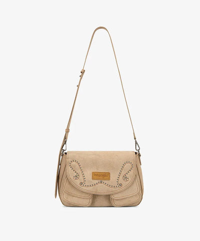 Wrangler Studded Faux-Suede Crossbody Bag