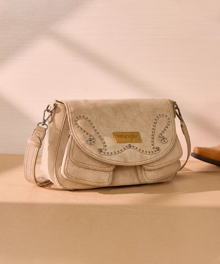 Wrangler Studded Faux-Suede Crossbody Bag