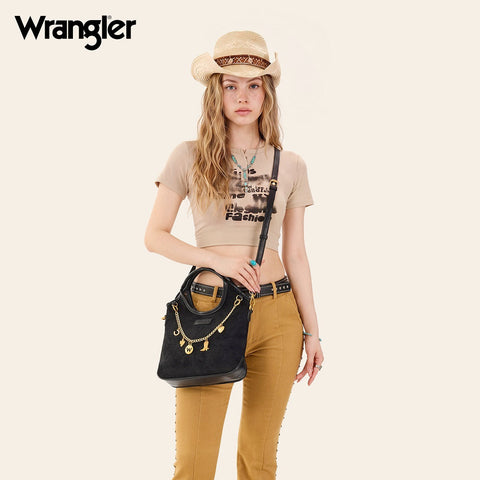 Wrangler Charm Chain Hobo Tote Bag