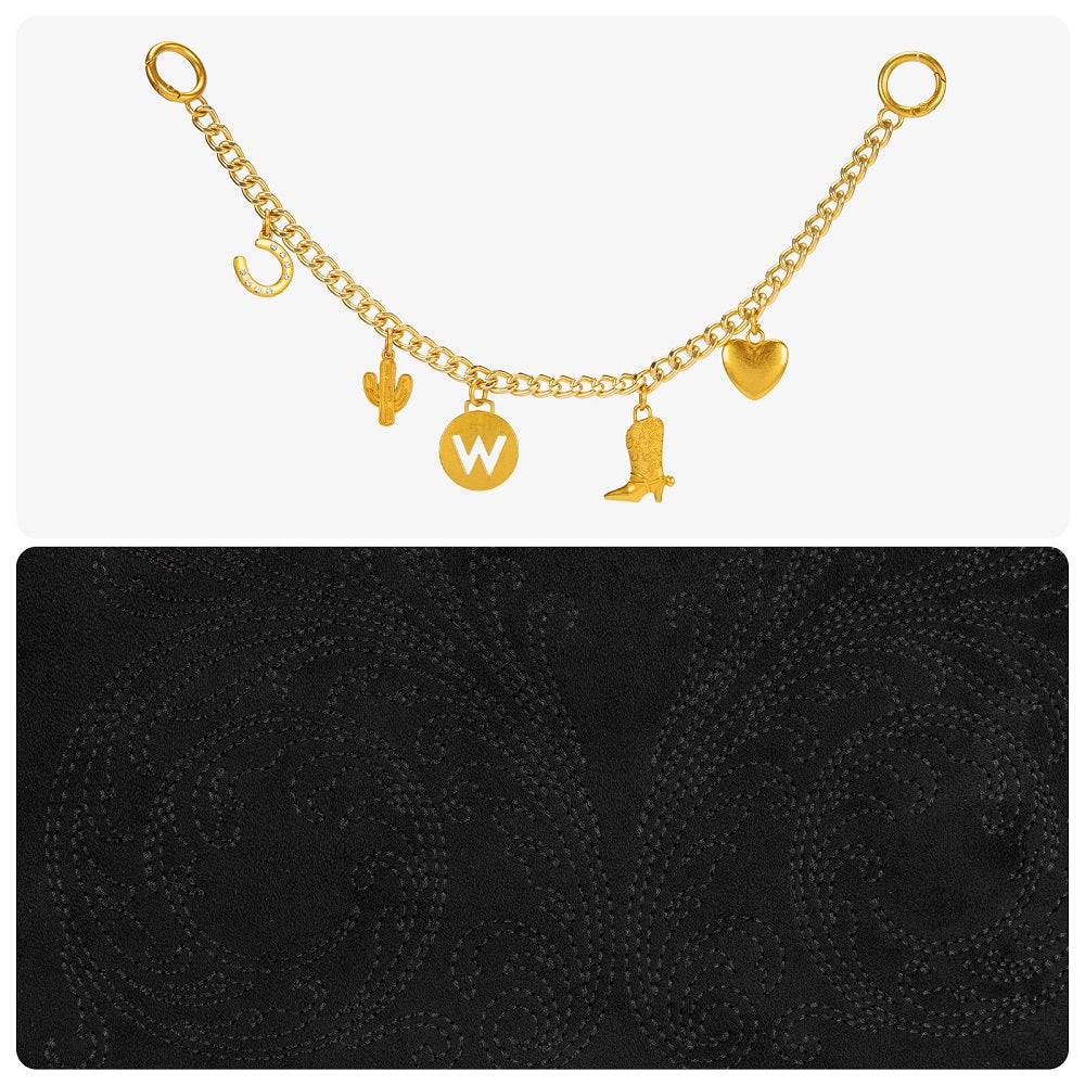 Wrangler Charm Chain Hobo Tote Bag