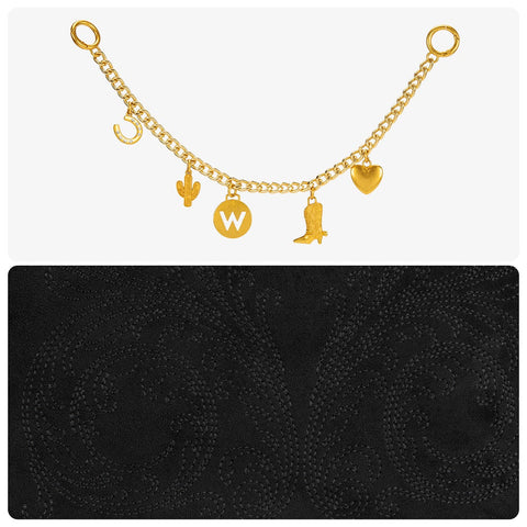Wrangler Charm Chain Hobo Tote Bag