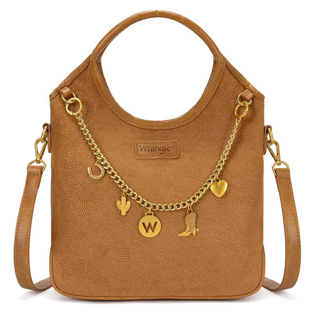 Wrangler Charm Chain Hobo Tote Bag