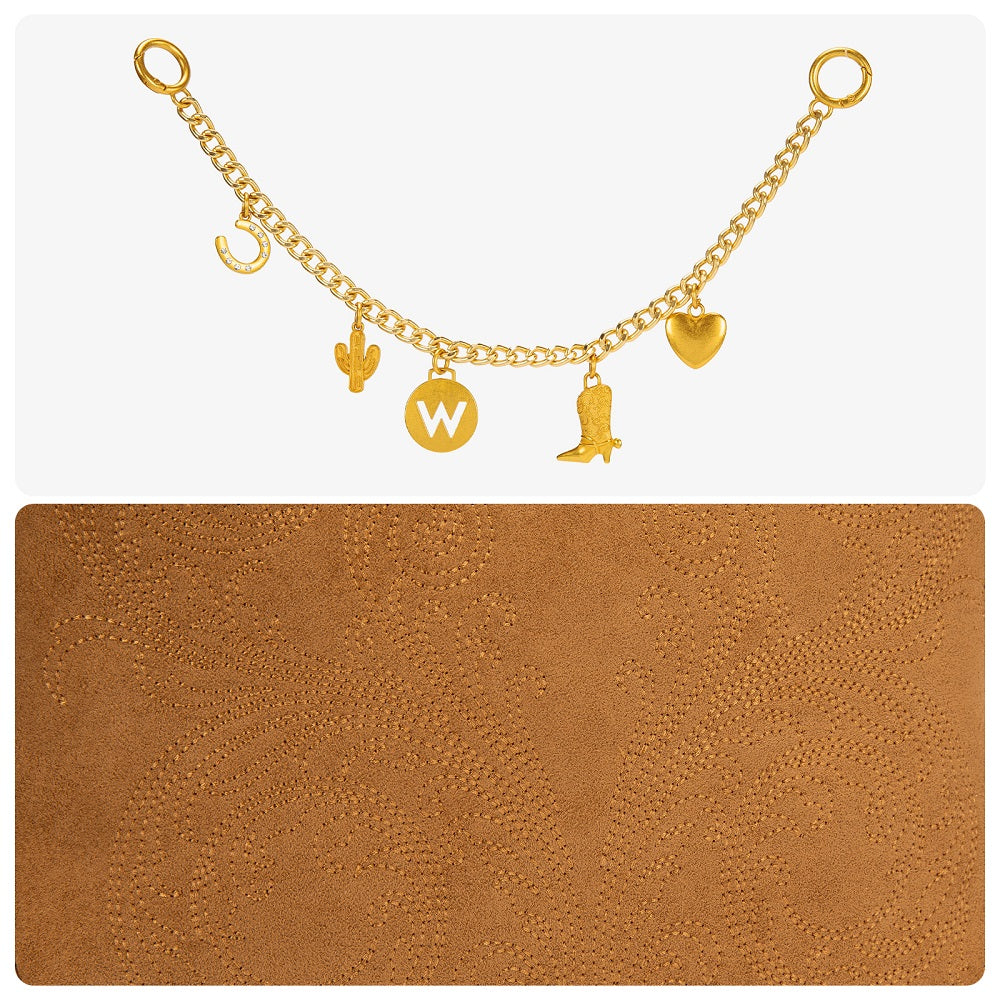 Wrangler Charm Chain Hobo Tote Bag