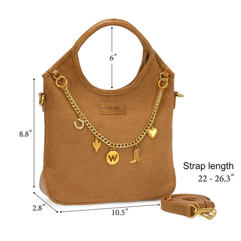 Wrangler Charm Chain Hobo Tote Bag