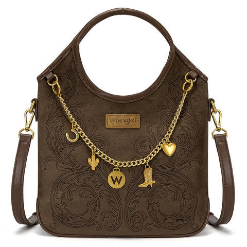 Wrangler Charm Chain Hobo Tote Bag