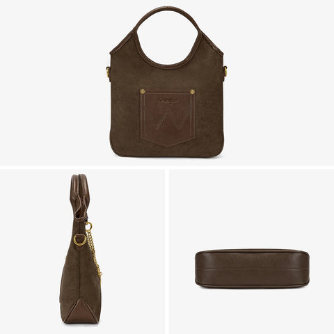 Wrangler Charm Chain Hobo Tote Bag