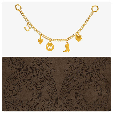 Wrangler Charm Chain Hobo Tote Bag