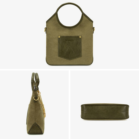 Wrangler Charm Chain Hobo Tote Bag
