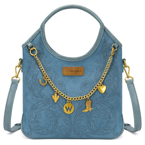 Wrangler Charm Chain Hobo Tote Bag