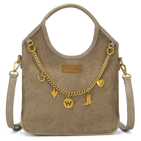 Wrangler Charm Chain Hobo Tote Bag