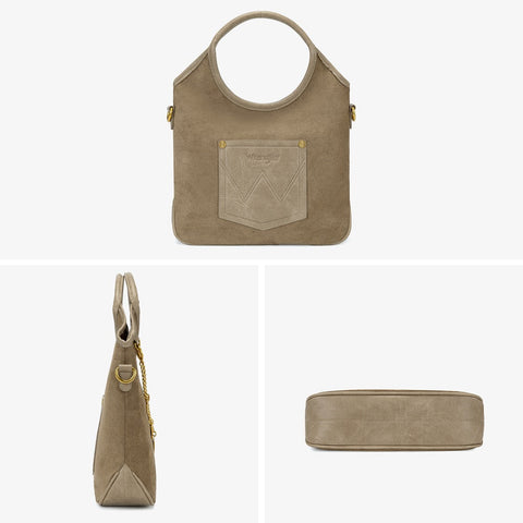 Wrangler Charm Chain Hobo Tote Bag