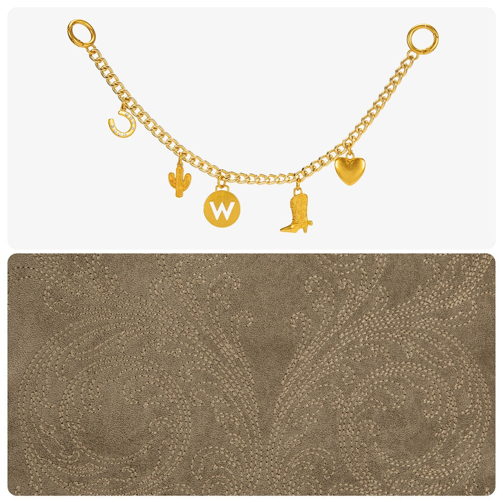 Wrangler Charm Chain Hobo Tote Bag