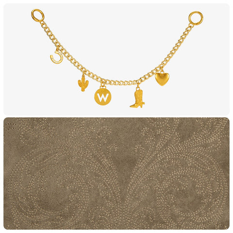 Wrangler Charm Chain Hobo Tote Bag