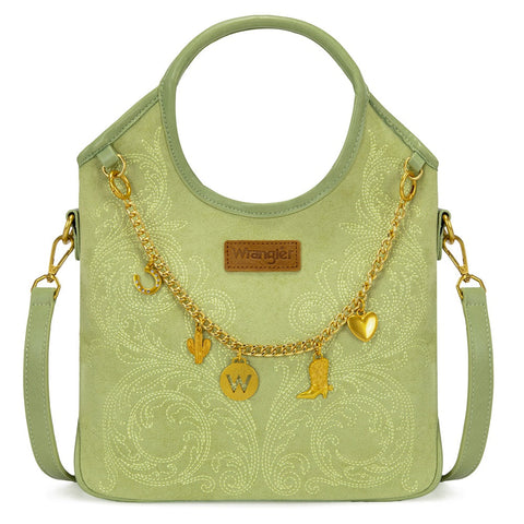 Wrangler Charm Chain Hobo Tote Bag
