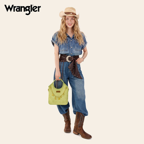 Wrangler Charm Chain Hobo Tote Bag