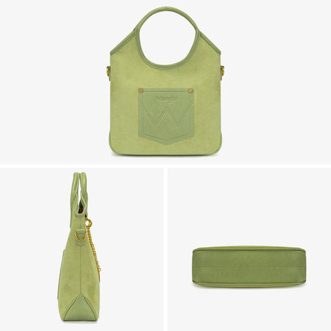 Wrangler Charm Chain Hobo Tote Bag