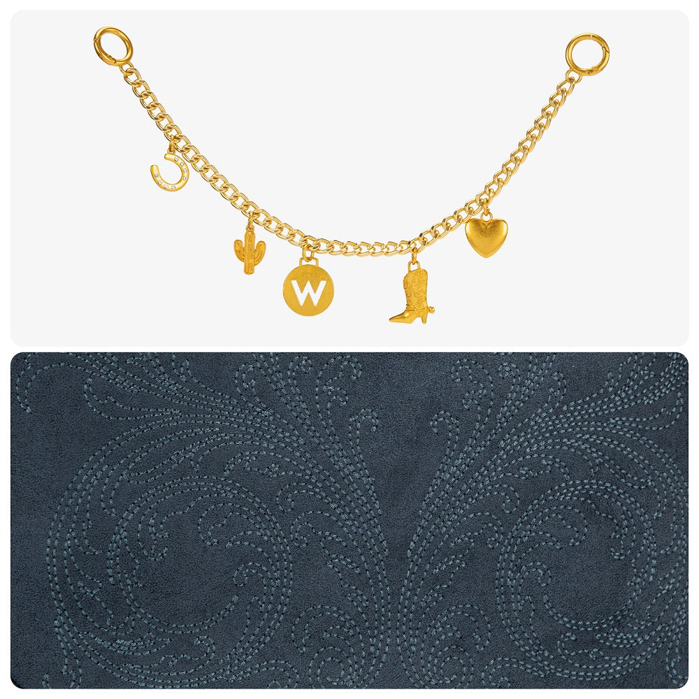 Wrangler Charm Chain Hobo Tote Bag