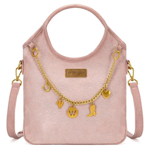 Wrangler Charm Chain Hobo Tote Bag
