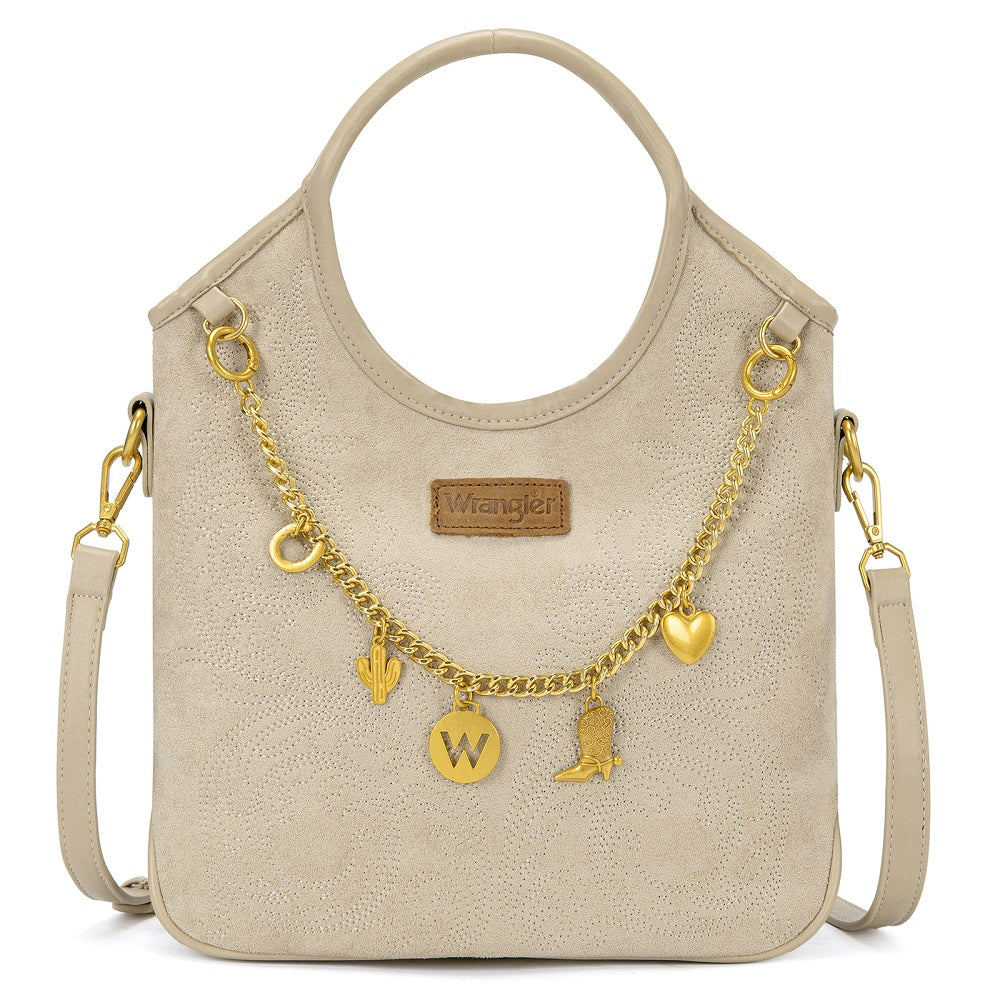 Wrangler Charm Chain Hobo Tote Bag