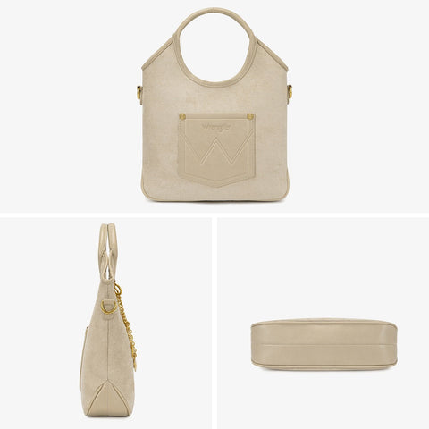 Wrangler Charm Chain Hobo Tote Bag