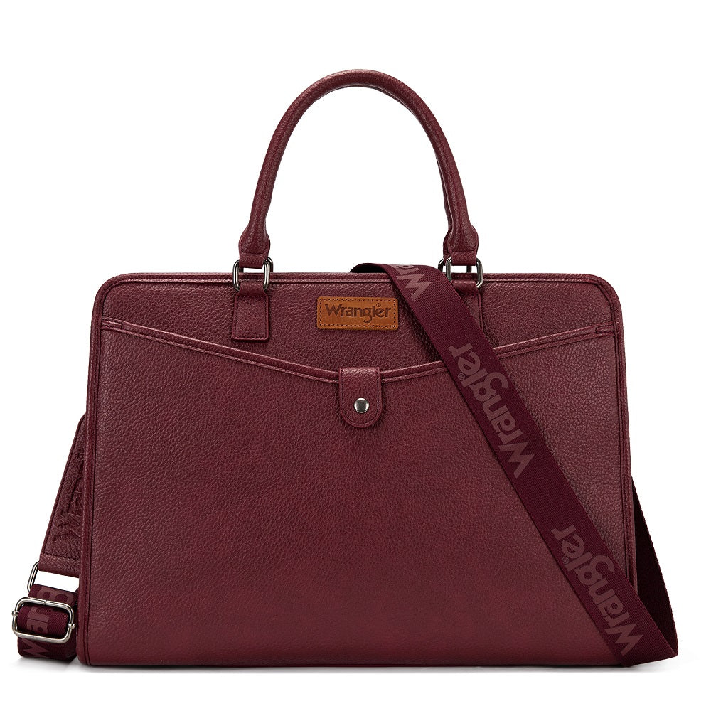 Wrangler Pebbled Faux Leather Laptop Brief Bag