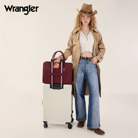 Wrangler Pebbled Faux Leather Laptop Brief Bag