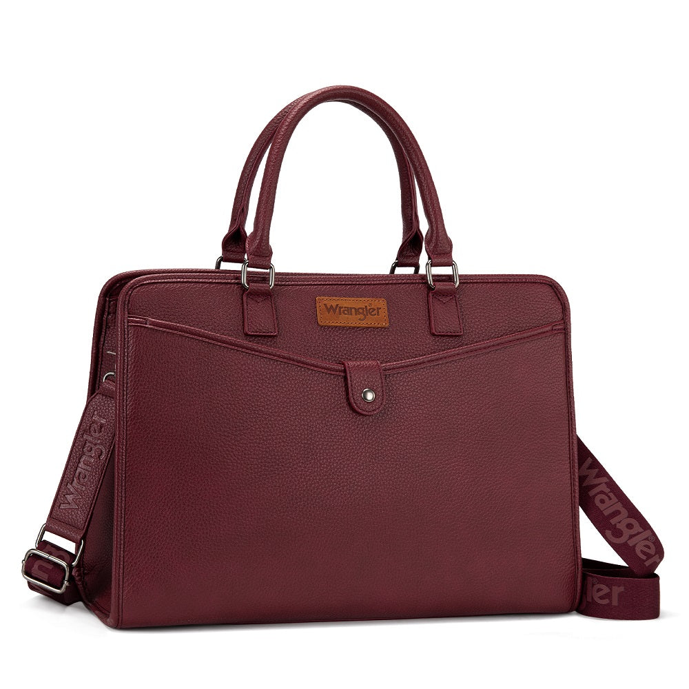 Wrangler Pebbled Faux Leather Laptop Brief Bag