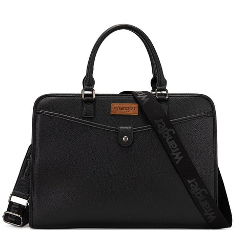 Wrangler Pebbled Faux Leather Laptop Brief Bag