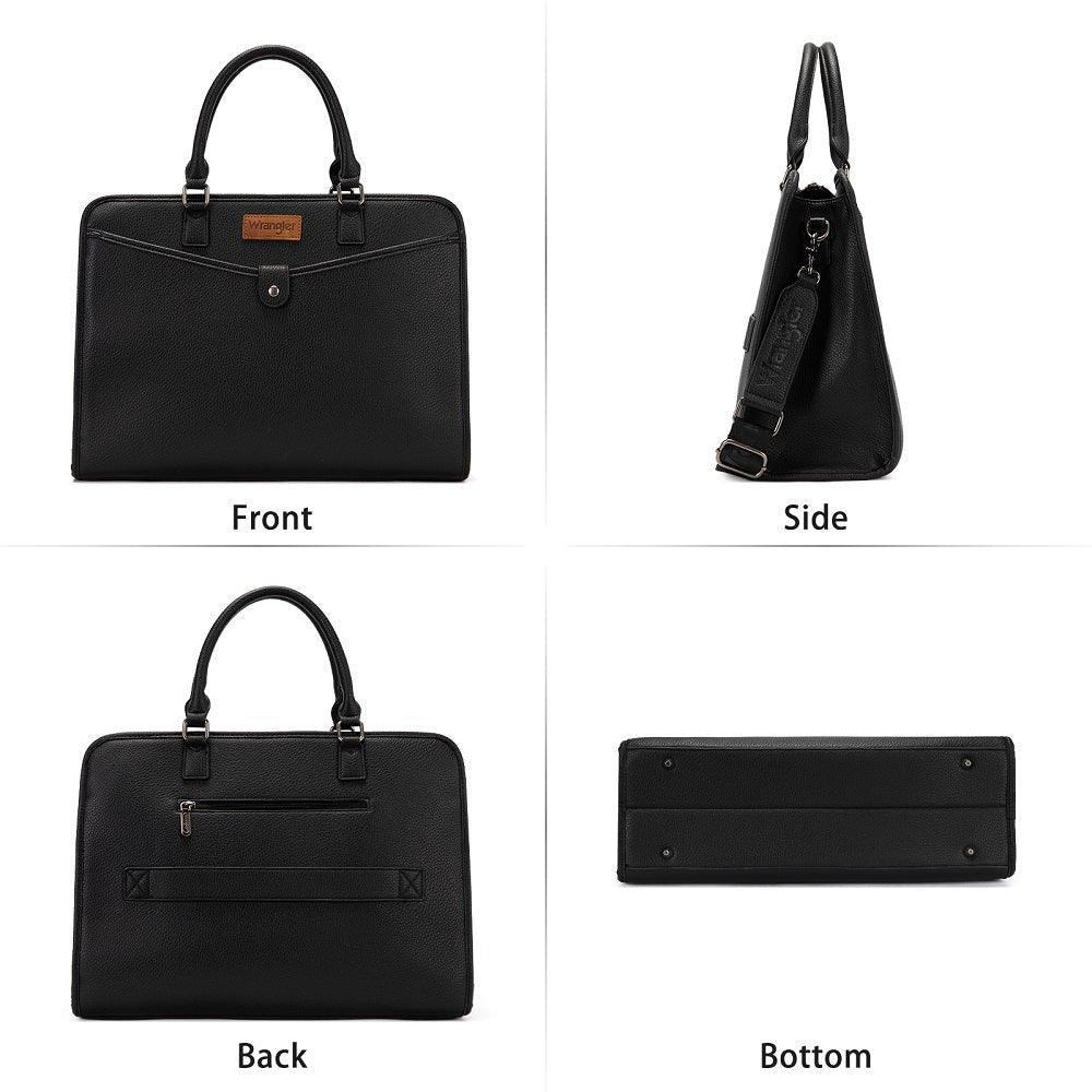 Wrangler Pebbled Faux Leather Laptop Brief Bag