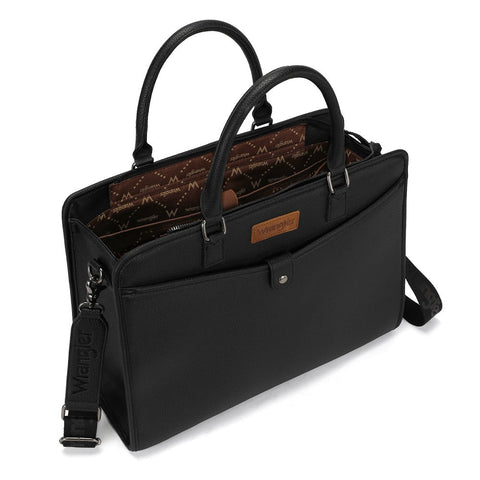 Wrangler Pebbled Faux Leather Laptop Brief Bag