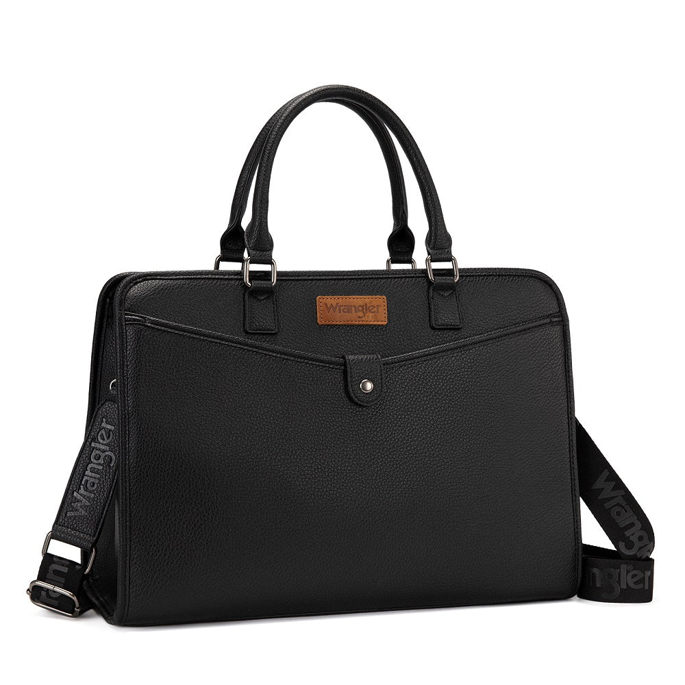 Wrangler Pebbled Faux Leather Laptop Brief Bag