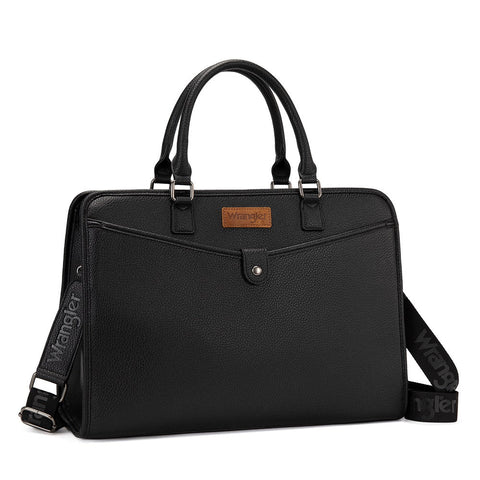 Wrangler Pebbled Faux Leather Laptop Brief Bag