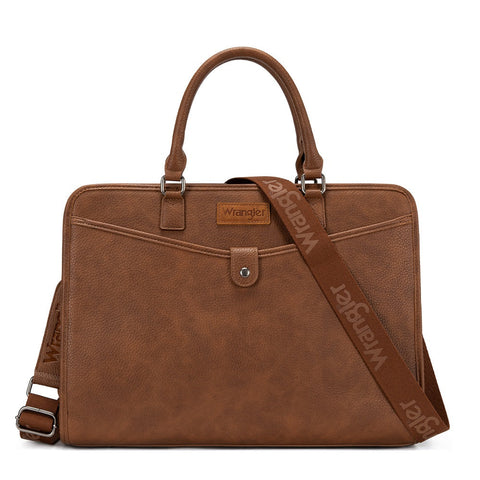 Wrangler Pebbled Faux Leather Laptop Brief Bag