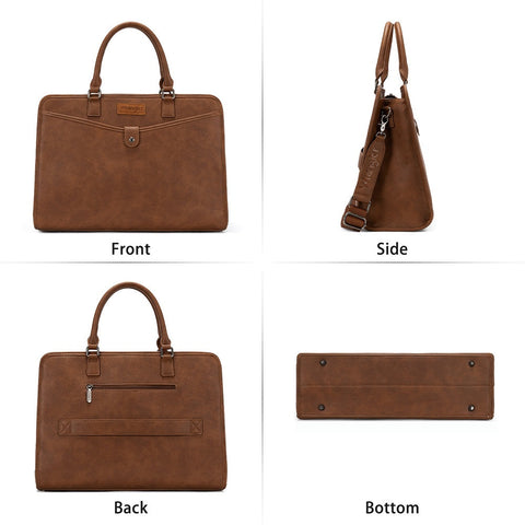 Wrangler Pebbled Faux Leather Laptop Brief Bag