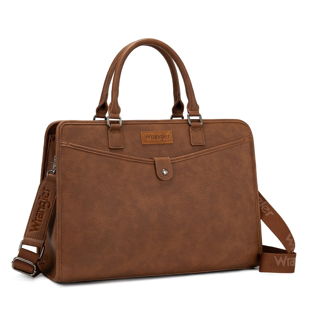 Wrangler Pebbled Faux Leather Laptop Brief Bag