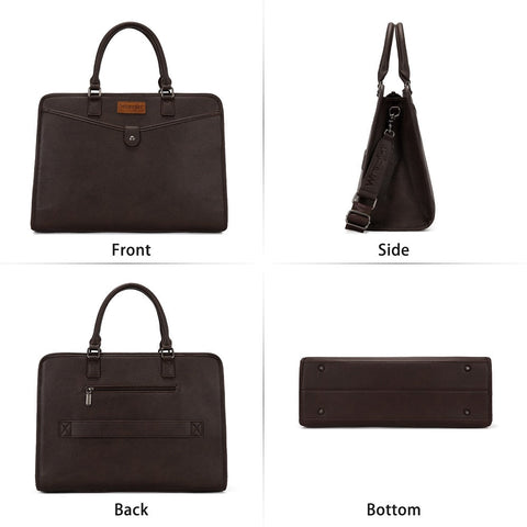 Wrangler Pebbled Faux Leather Laptop Brief Bag