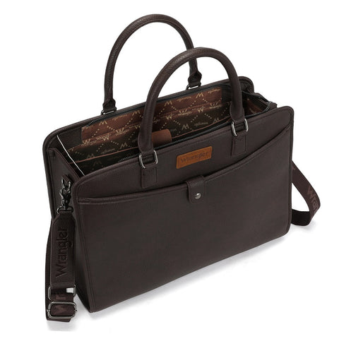 Wrangler Pebbled Faux Leather Laptop Brief Bag