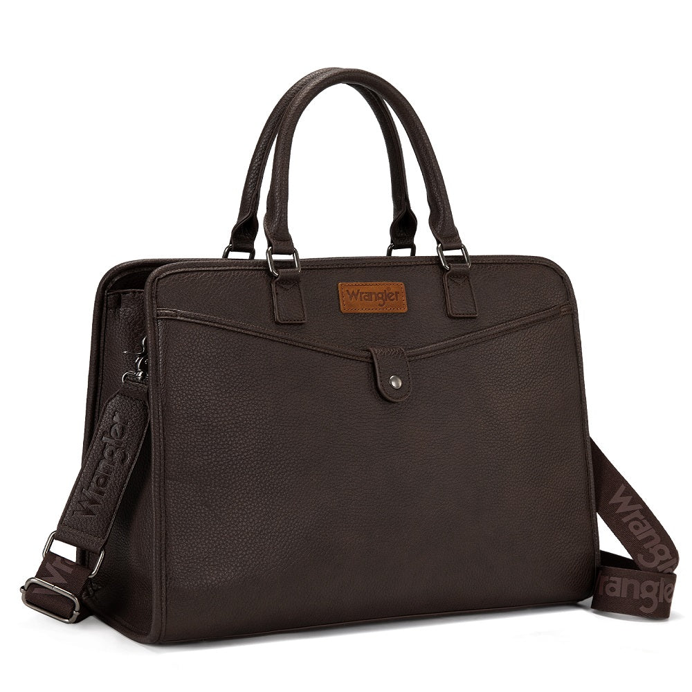 Wrangler Pebbled Faux Leather Laptop Brief Bag