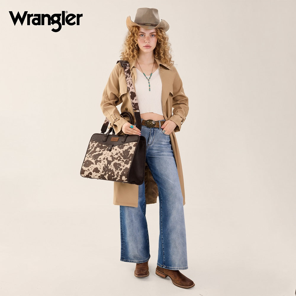 Wrangler Pebbled Faux Leather Laptop Brief Bag