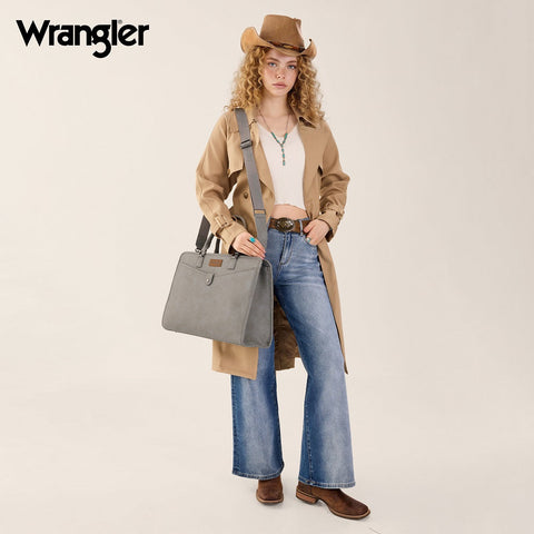Wrangler Pebbled Faux Leather Laptop Brief Bag