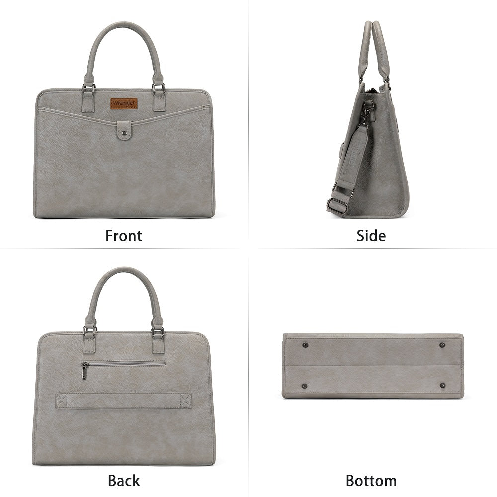Wrangler Pebbled Faux Leather Laptop Brief Bag