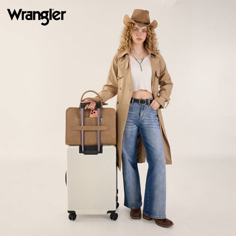 Wrangler Pebbled Faux Leather Laptop Brief Bag