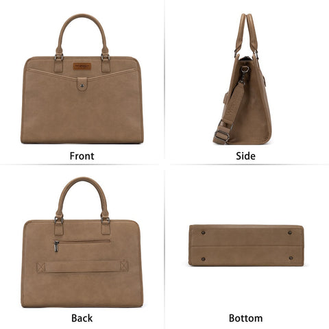 Wrangler Pebbled Faux Leather Laptop Brief Bag