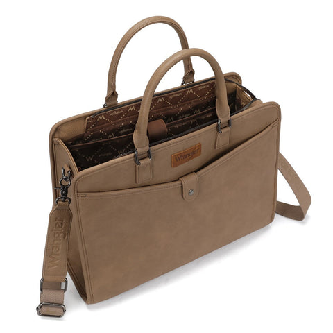 Wrangler Pebbled Faux Leather Laptop Brief Bag