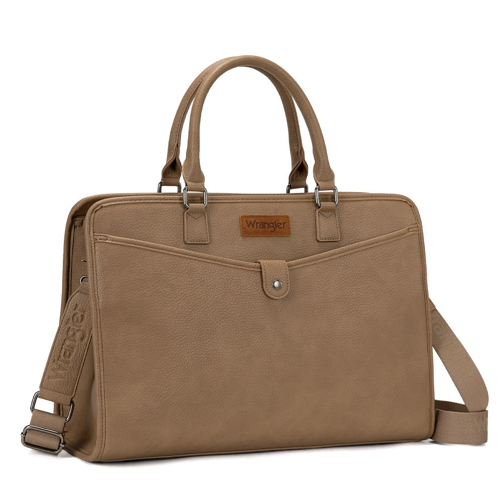 Wrangler Pebbled Faux Leather Laptop Brief Bag