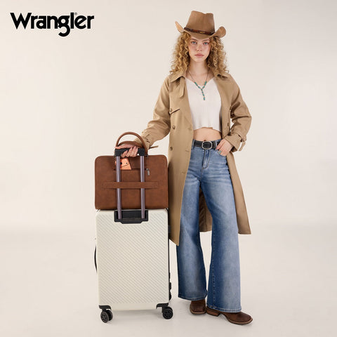 Wrangler Pebbled Faux Leather Laptop Brief Bag