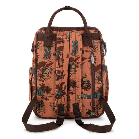 Wrangler Vintage Retro Cowboy Cool Print Backpack