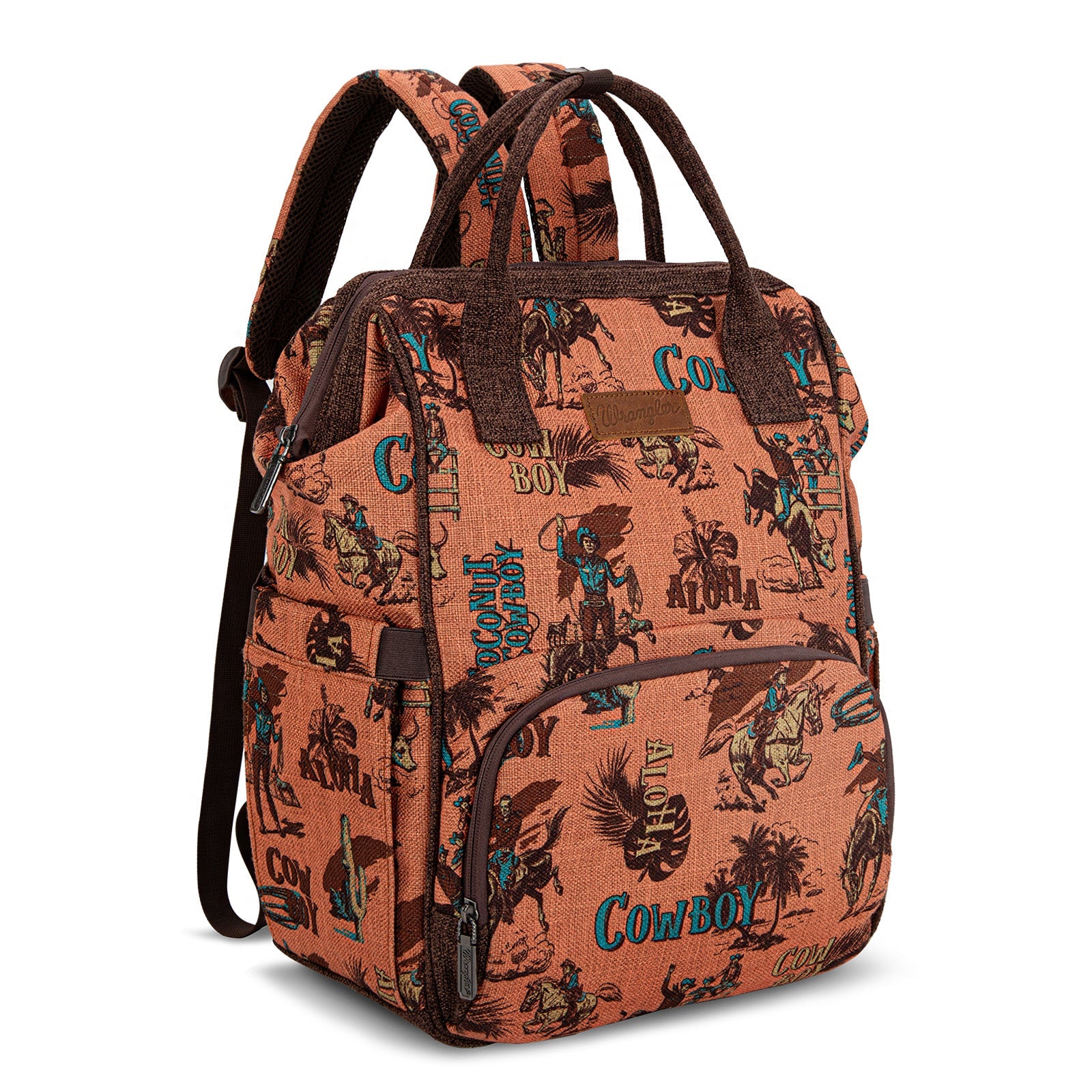 Wrangler Vintage Retro Cowboy Cool Print Backpack
