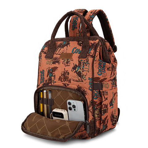 Wrangler Vintage Retro Cowboy Cool Print Backpack