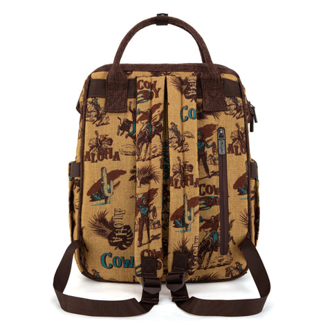 Wrangler Vintage Retro Cowboy Cool Print Backpack